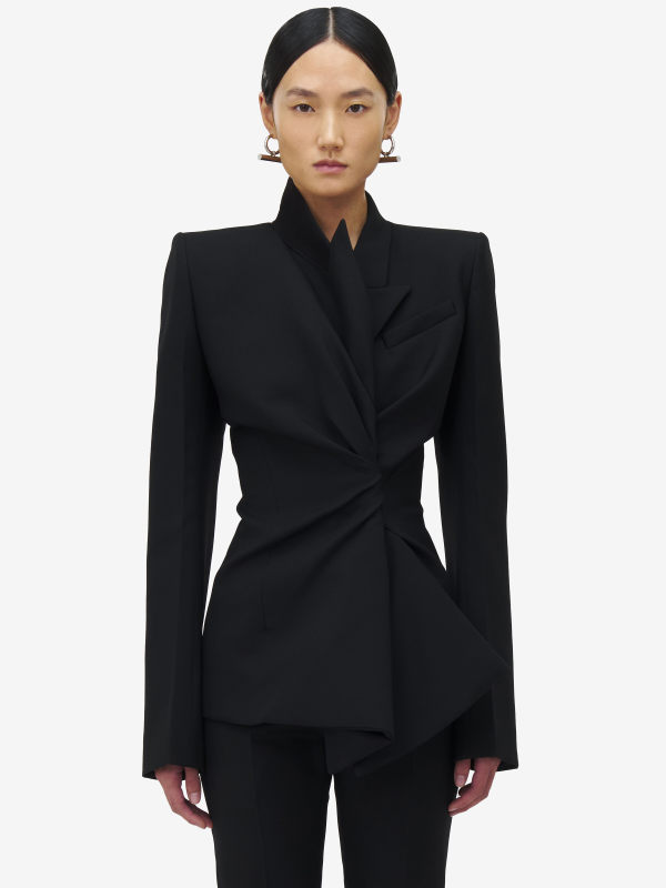 ALEXANDER MCQUEEN - Twisted Lapel Jacket - Item 829538QJADK1000